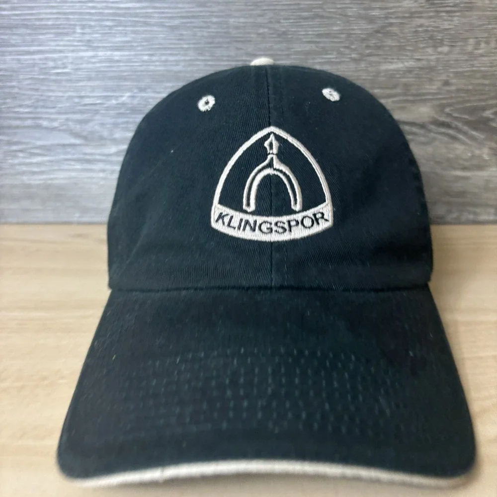 Klingspor Hat Cap Strap Back Black  Embroidered Adjustable Mens